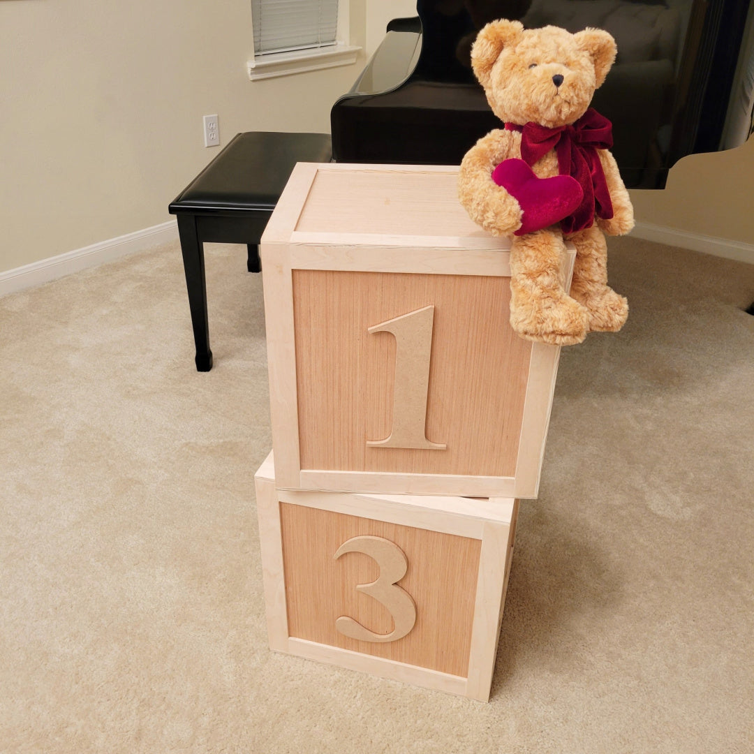 Party Prop - Baby Shower Block Letters And Numbers/Large Wooden